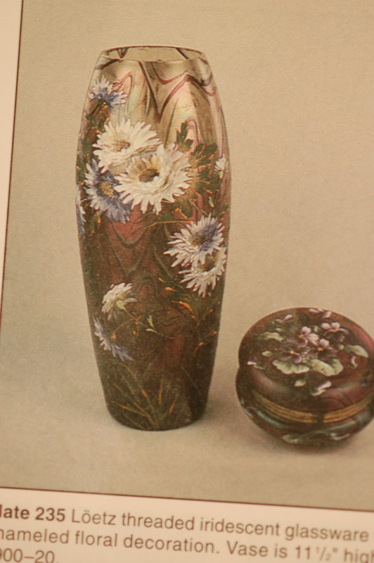 Loetz Large HP Iridescent Threaded Vase C:1900