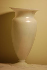 Steuben Ivory Ivorene glass large vase signed C:1915
