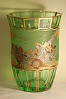 Moser Bohemian glass artist-signed vase C:1920