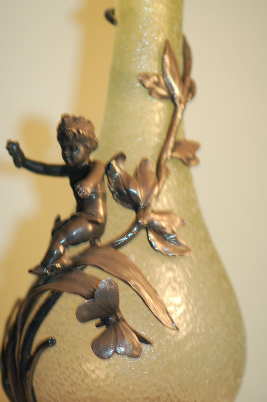 WMF Silverplate &amp; Glass Vase Rare C:1900