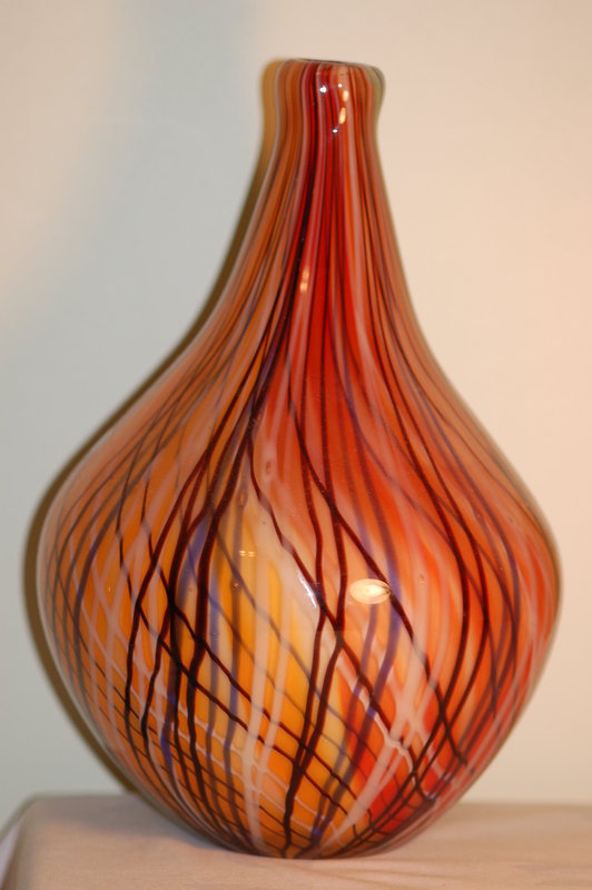 Dino Martens A Toso Mezza Filigrana Murano Glass vase