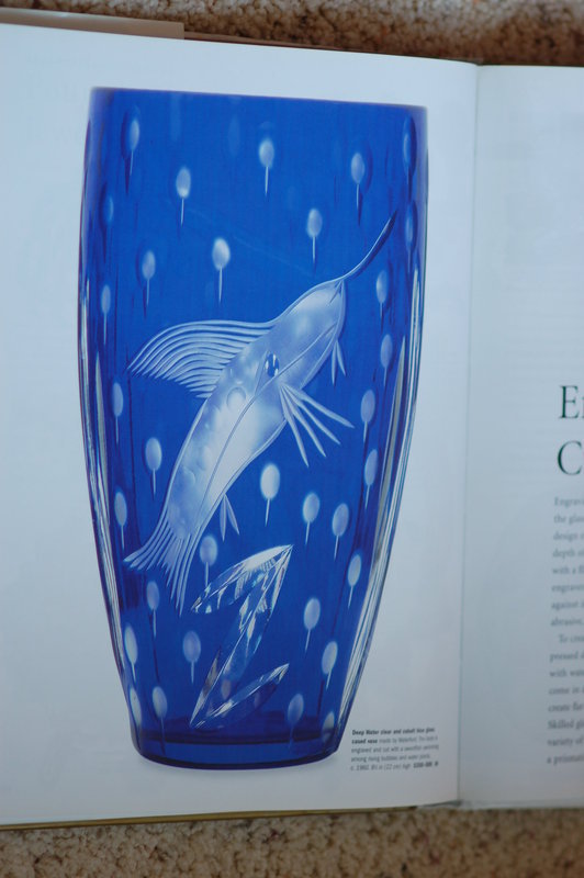 Waterford glass vase ocean-themed C:1960