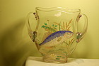 Moser Bohemian Alexandrite glass sea theme fish vase C:1920