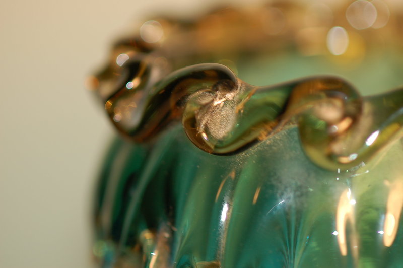 Bohemian Moser glass vase with applied salamander C:1885
