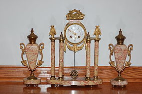 Marti Antique French clock set C:1900