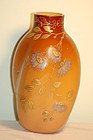 Thomas Webb English Peachblow glass vase C:1890
