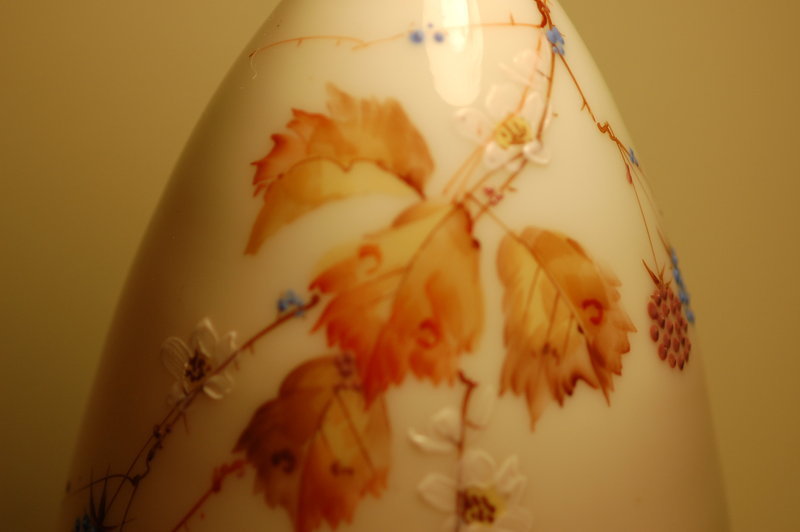 Mt Washington Crown Milano hand painted vase C:1890