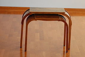 Galle Marquetry tables (2) signed C:1890