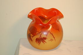 Legras French art glass vase signed C:1910