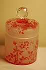Thomas Webb English cameo glass jar signed C:1900
