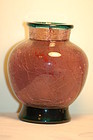 Eugene Michel Ernest-Baptiste Leveille French glass vase C:1885