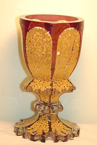 Biedermeier period rare Bohemian glass chalice C:1840