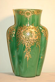Loetz Bohemian glass marbled 'Malachit' vase C:1893