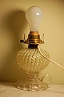 Sheldon antique swirled glass lamp C:1880