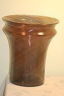Venini Murano large vase by Sergio Asti signed C:1970