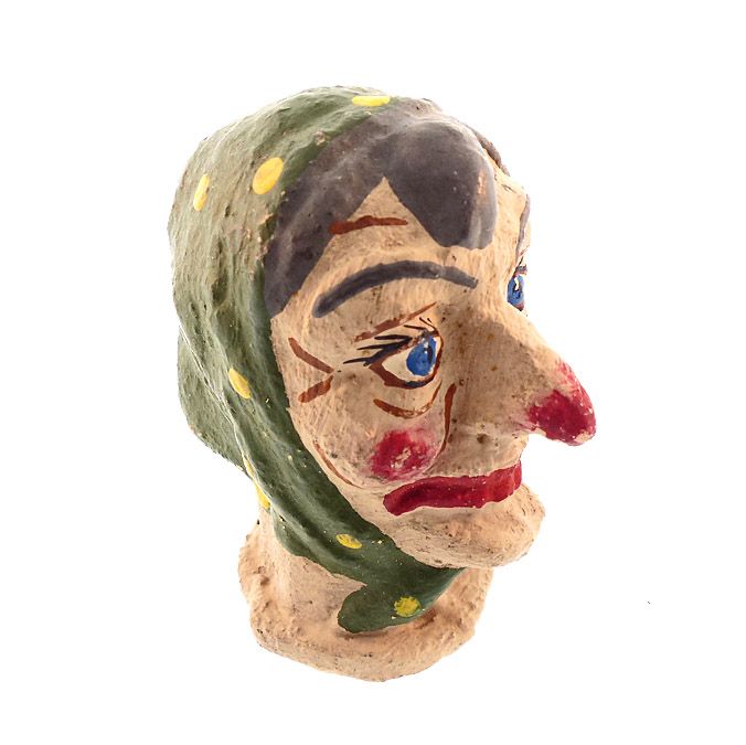 Antique Halloween Witch Puppet Head