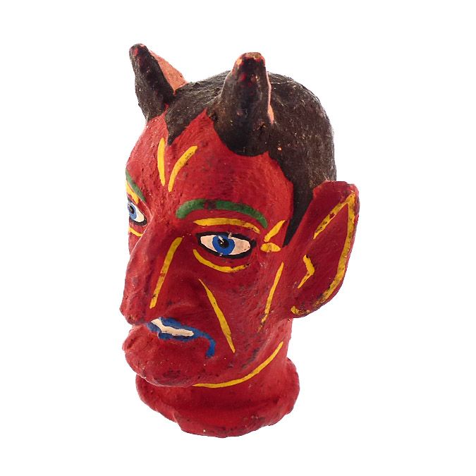 Antique Halloween Devil Puppet Head