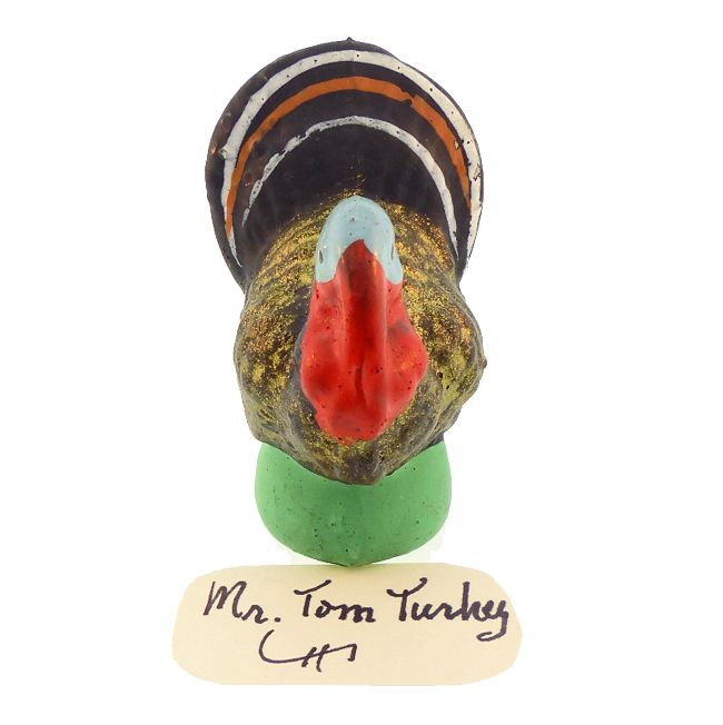 Vintage Thanksgiving German Composition Turkey Place Card Holders