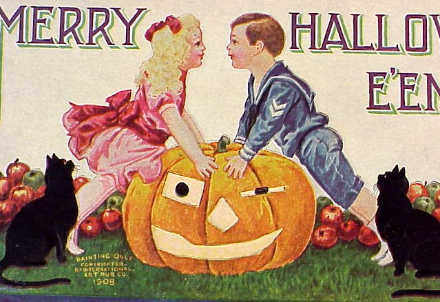 1908 Halloween Jack O'Lantern Post Card