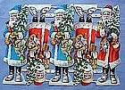 Rare Vintage German Santa Diecuts--Full Sheet