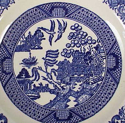 Royal China &quot;Willow Ware&quot; Handled Plate