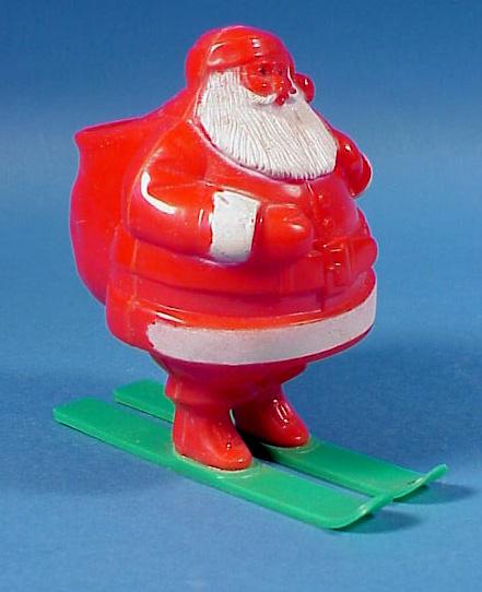 Vintage Hard Plastic Santa Candy Container