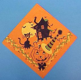 Vintage Halloween Paper Party Napkin
