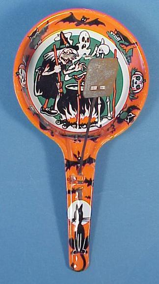 Vintage Halloween Tin Litho Pan Noisemaker