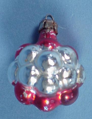 Vintage Glass Popcorn Head Christmas Ornament