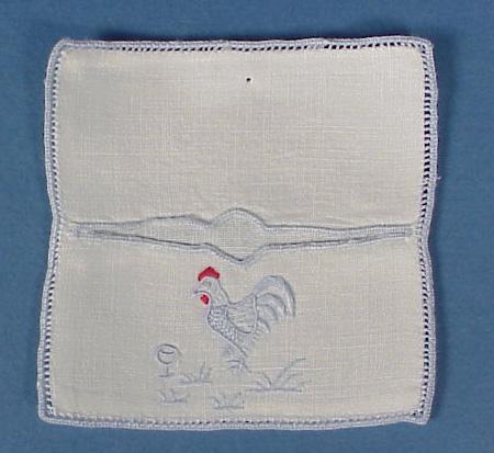 Embroidered Linen Cocktail Napkins &amp; Coasters