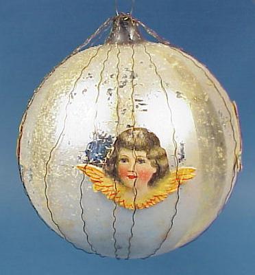 Wire-Wrapped Angel Glass Christmas Ornament