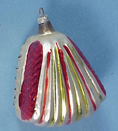 Blown Glass Accordian Christmas Ornament