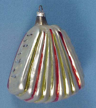 Blown Glass Accordian Christmas Ornament