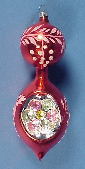 Large Blown Glass Indent Christmas Ornament