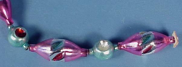 Vintage Blown Glass Bead Christmas Garland