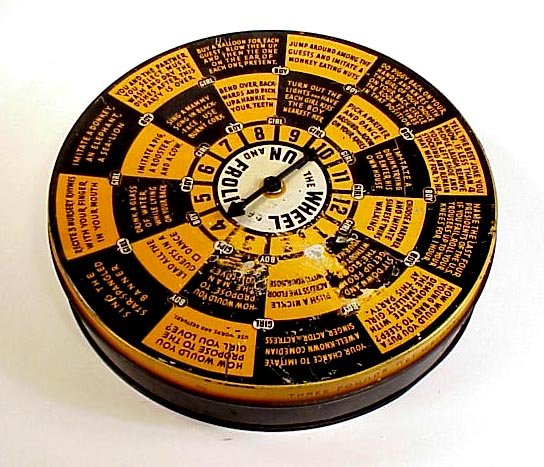 1930s Halloween Tin Litho Candy Box Spinner Game