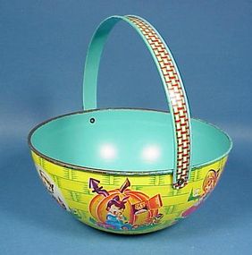 J. Chein Lithographed Tin Easter Basket
