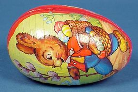 Papier-Mache Easter Egg Candy Container