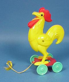 Rosbro Hard Plastic Easter Rooster Pull Toy