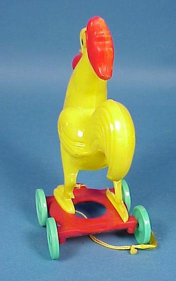 Rosbro Hard Plastic Easter Rooster Pull Toy