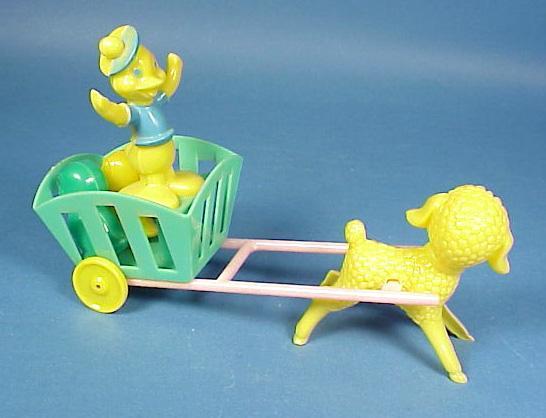 Donald Duck &amp; Cart Easter Candy Container
