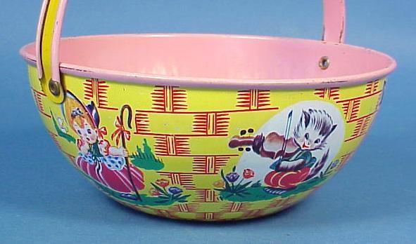 Chein Lithographed Tin Easter Basket