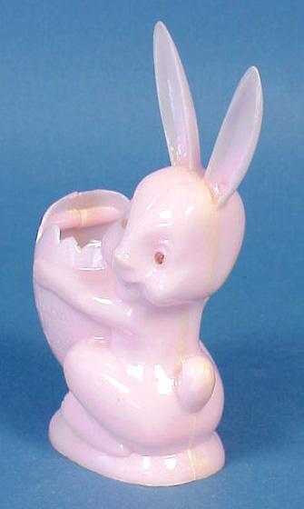 Hard Plastic Easter Bunny Candy Container