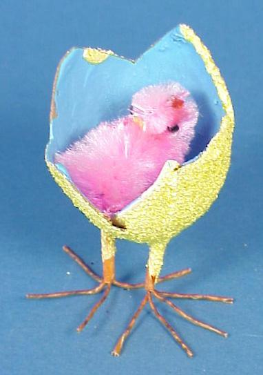 Chenille Chick in Easter Egg Candy Container