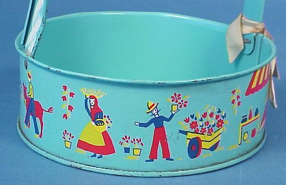 Lithographed Tin Easter Basket
