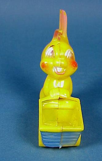 Hard Plastic Easter Bunny Candy Container