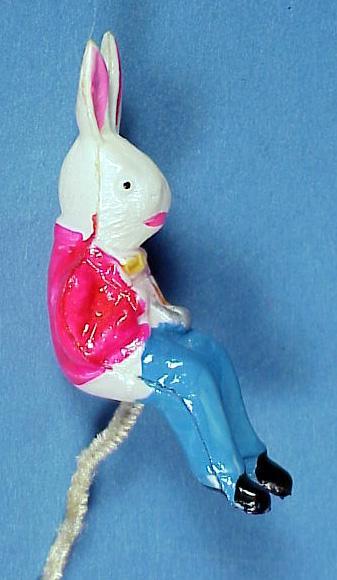 Vintage Celluloid Easter Rabbit Decoration