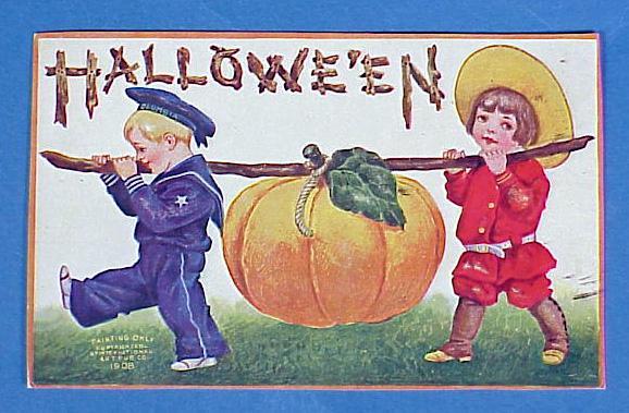 1908 Halloween Jack O'Lantern Post Card