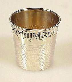 Vintage Sterling Silver Thimble Shot Glass Jigger