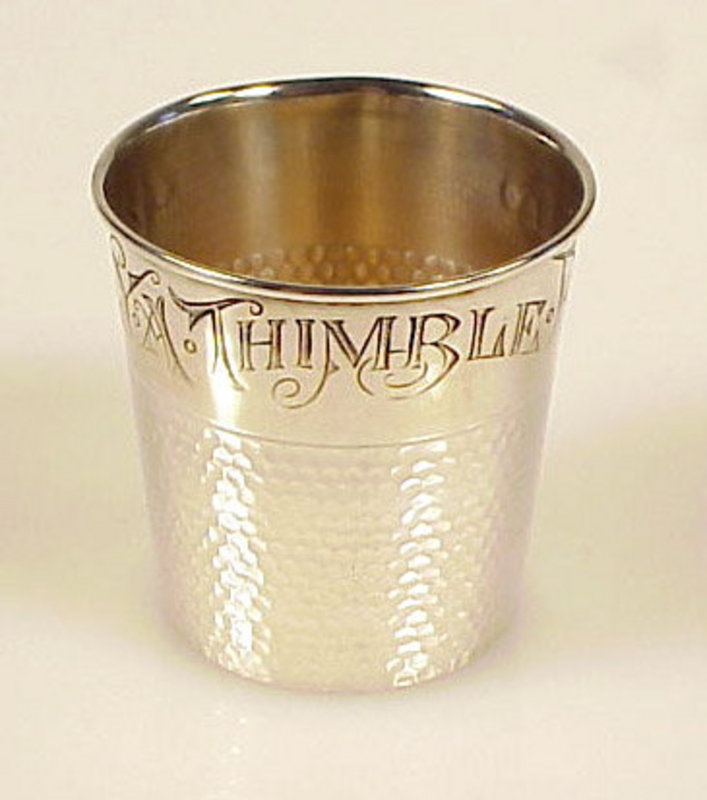 Vintage Sterling Silver Thimble Shot Glass Jigger